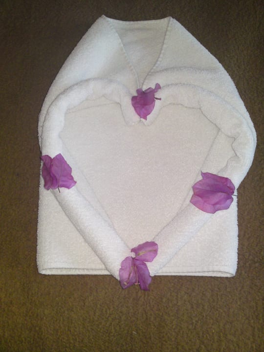 So schön wurden meine Handtücher gefaltet Hotel El Kantaoui Center