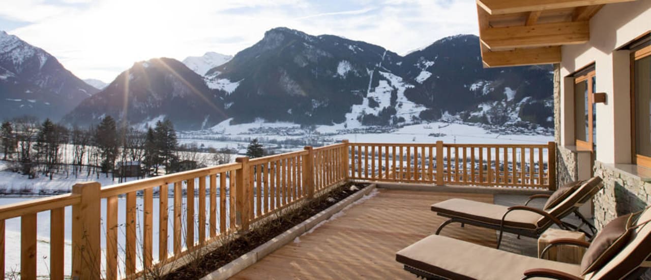 Der Blick von der privaten Sauna aus Ferienwohnung Freiblick