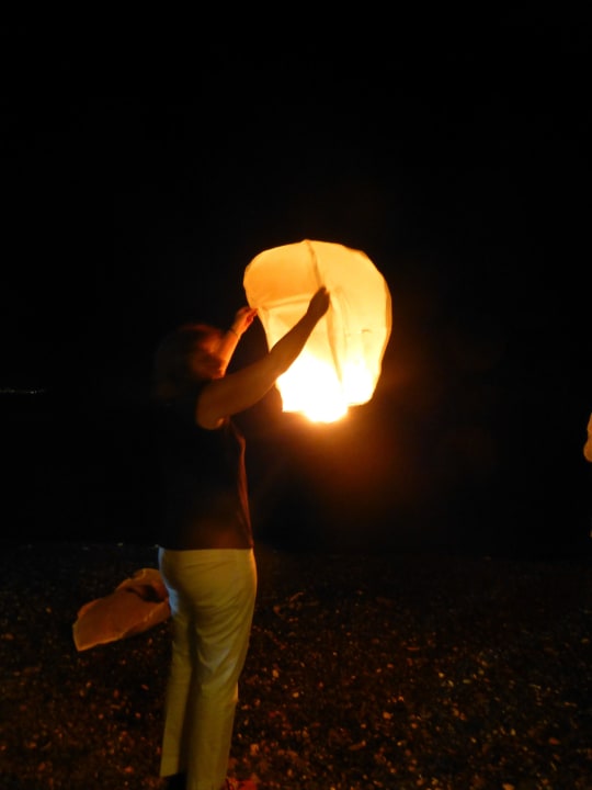 Himmelslicht nach einem Gitarrenkonzert am Strand TUI BLUE Oceanis Beach and Spa Resort