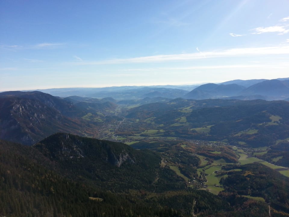 Ausblick vom Ottohaus ins Tal Schutzhütte Ottohaus