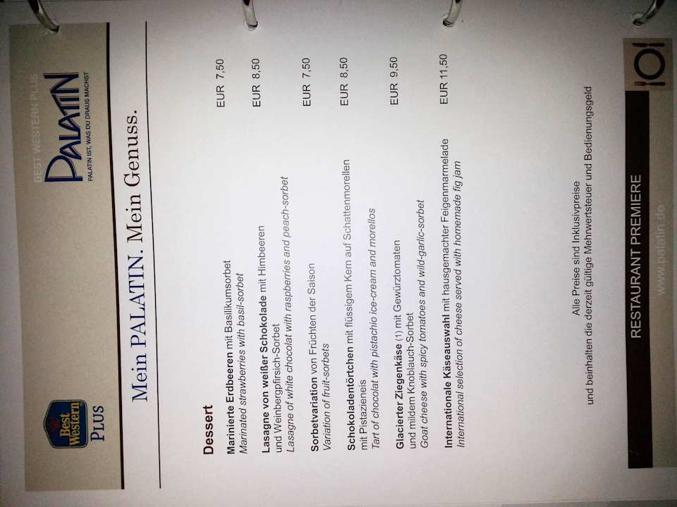 Zimmerinfo/Mappe/Preise/Möglichkeiten/etc. Best Western Plus Palatin Kongresshotel