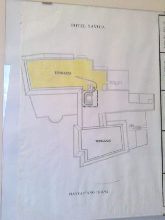 Lageplan Dachterrasse Hotel Savoia