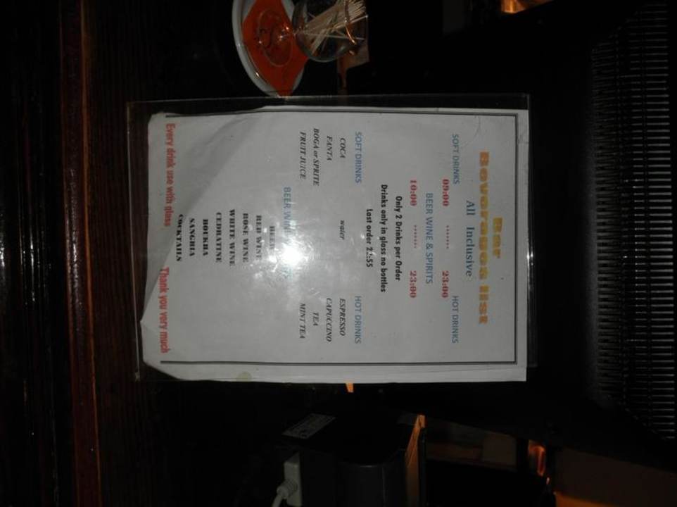 Every drink use with glass Hotel Bravo Garden