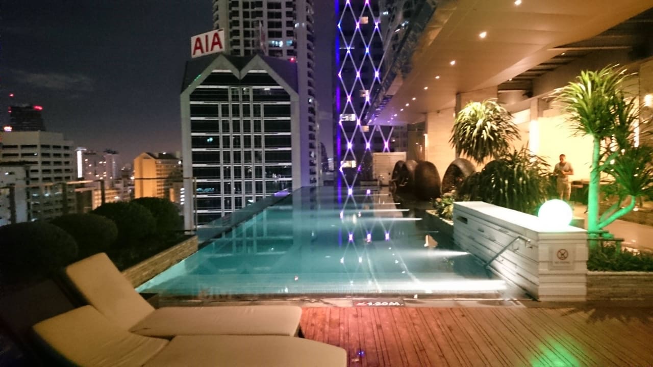 Abendstimmung am Pool, Etage 14 Eastin Grand Hotel Sathorn
