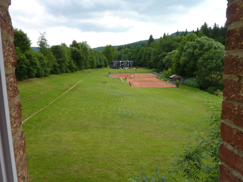 Blick aus unserem Zimmer Hotel Frankenschleif