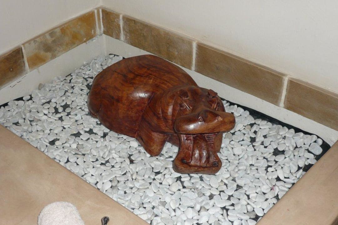 Hippo im Badezimmer Blue Jay Lodge