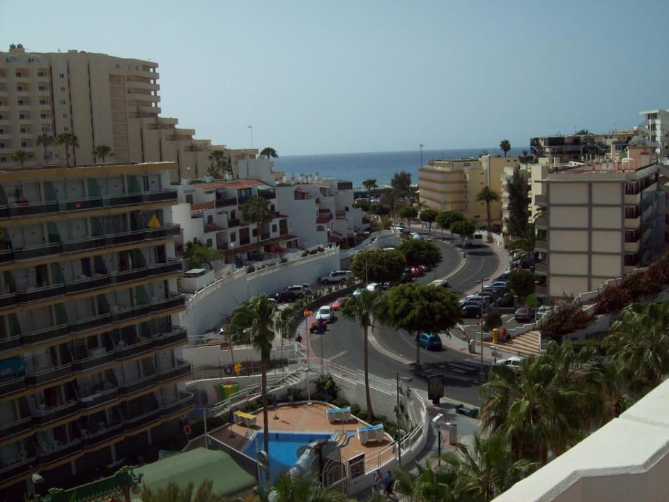 Aussicht vom Balkon Seaside Hotel Sandy Beach