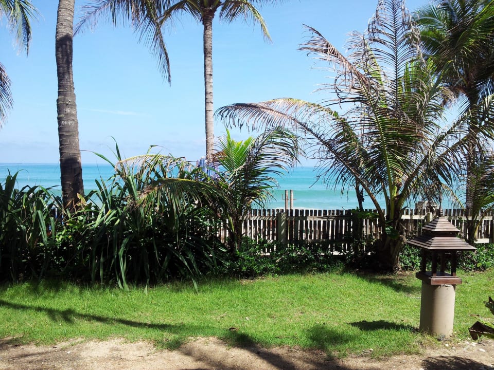 Ausblick Strand zum Frühstück Sunprime Kamala Beach