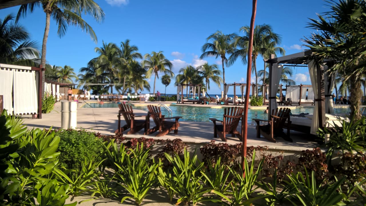 Blick von der Terrasse des Zimmers Akumal Bay Beach & Wellness Resort