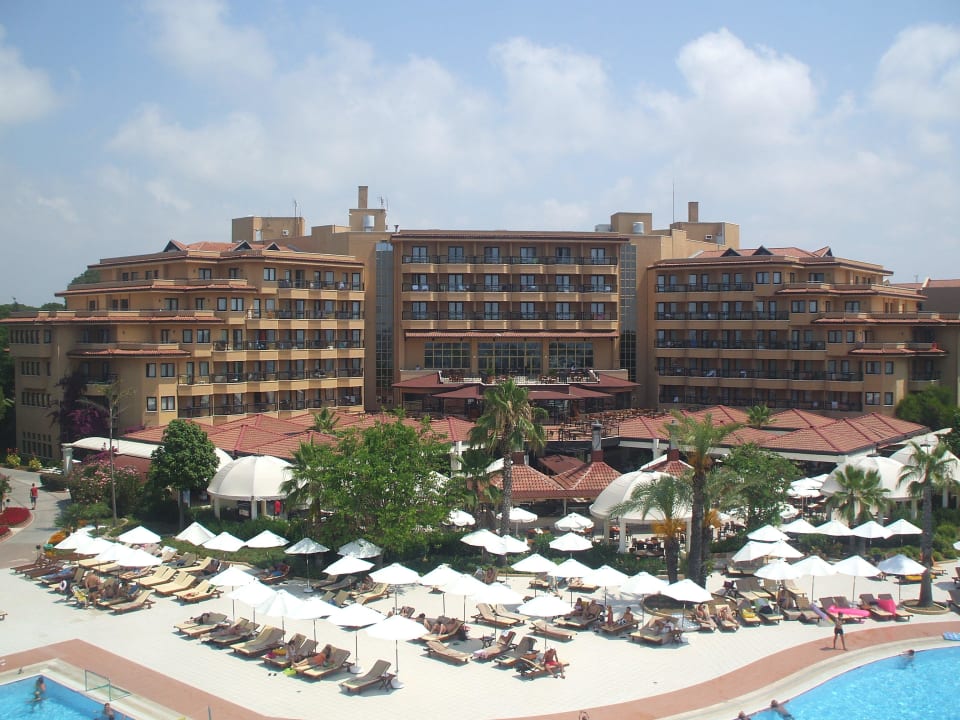 Blick von der Rutsche zum hotel Asteria Family Belek