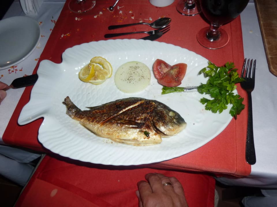 Meerbarsch im A la Carte Restaurant Hane Family Resort