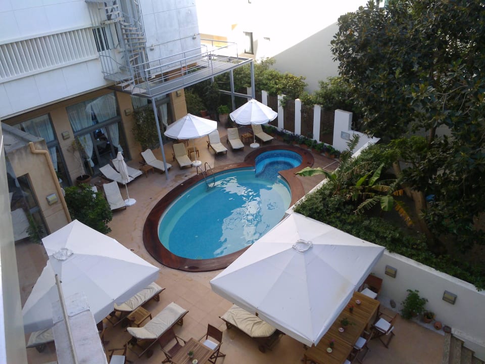 Von meinem Zimmer aus gesehen Ibiscus Hotel Rhodos