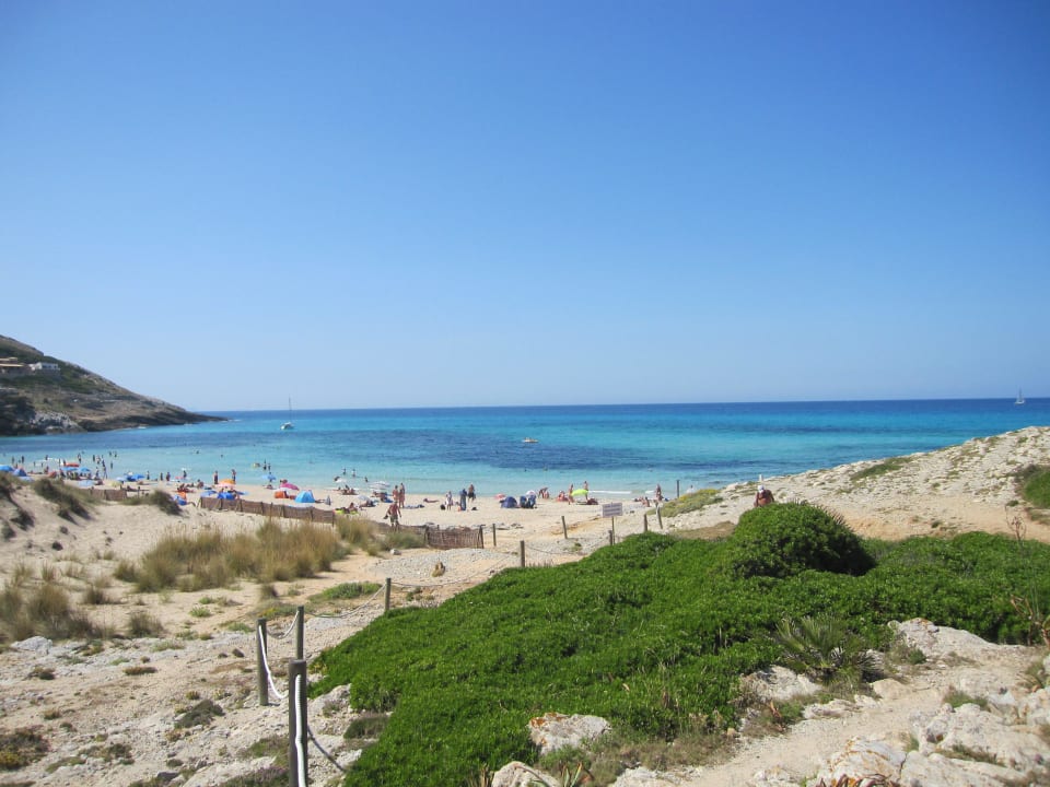 Blick von der Mitte des Stegs  Zafiro Cala Mesquida