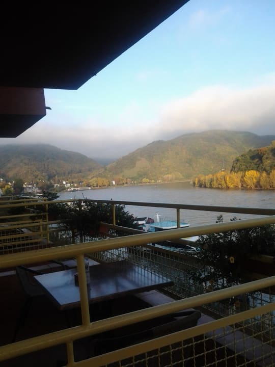 Ausblick vom Balkon Rheinhotel Lilie