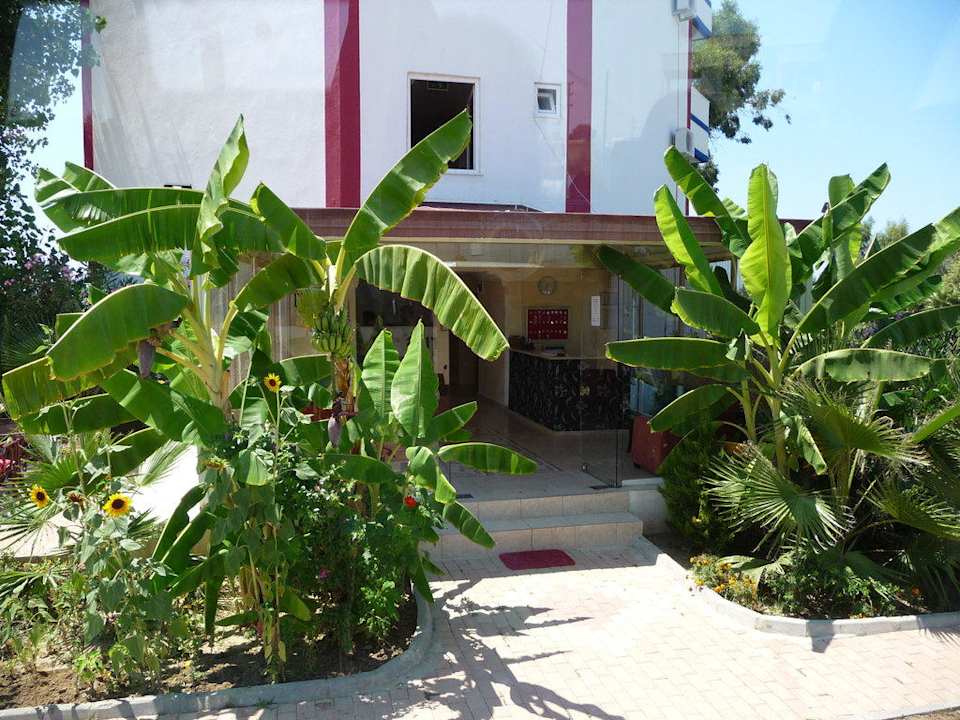 Hoteleingang Skys Hotel