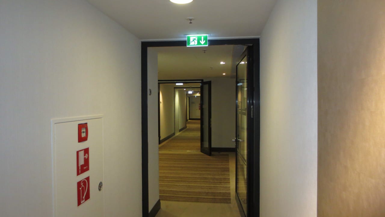 Flur zum Zimmer Hilton Frankfurt Airport