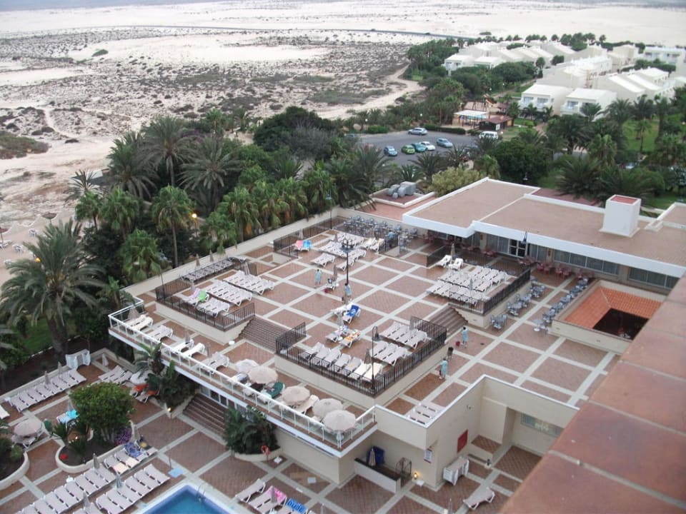 Blick vom Zimmer über die Anlage Hotel Riu Oliva Beach Resort