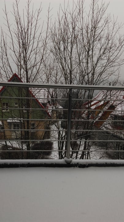 Vom oberen Appartement Erster Schnee 2016 Hasseröder Ferienpark