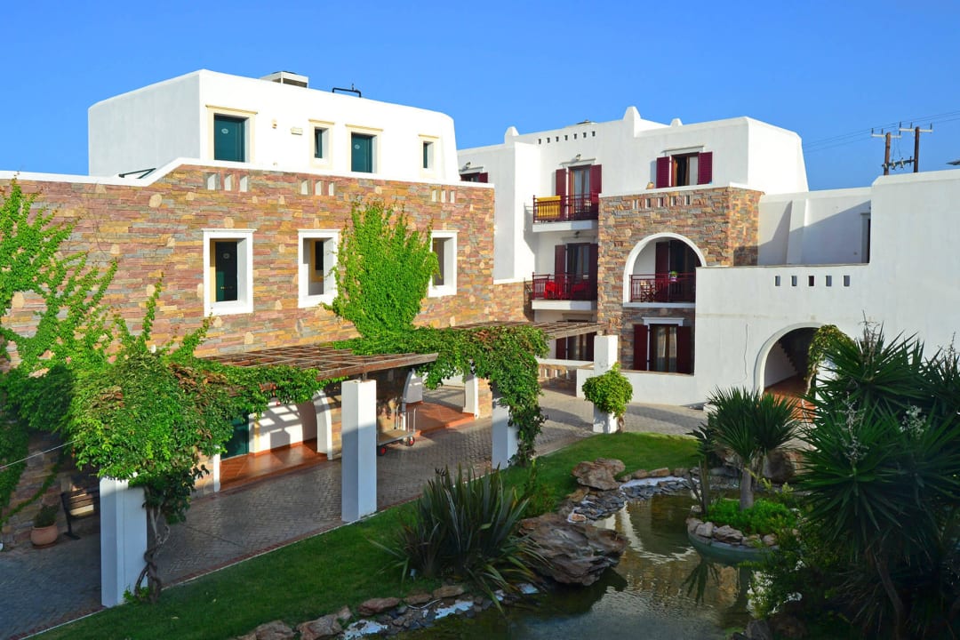 Blick vom Zimmer-Balkon Naxos Resort Beach Hotel