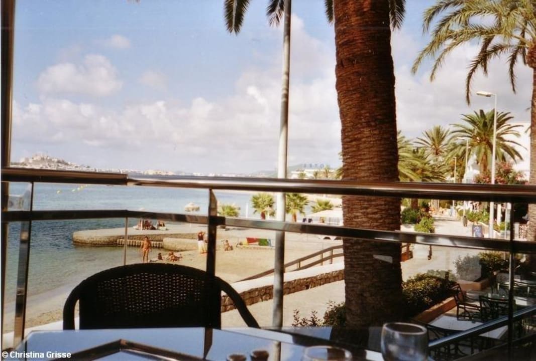 Ausblick am Morgen von Restaurant-Terrasse Hotel Simbad