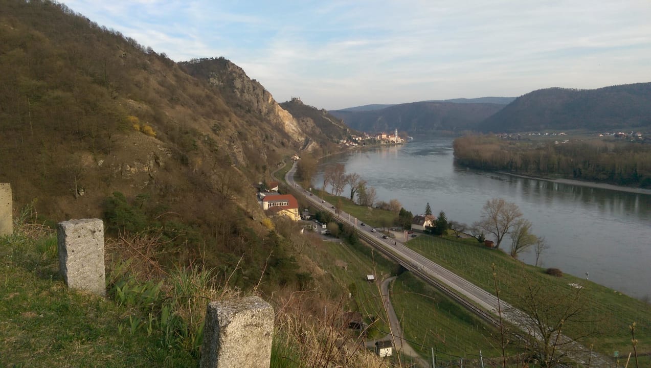 Blick vom Weingarten aufs Hotel Gartenhotel Pfeffel