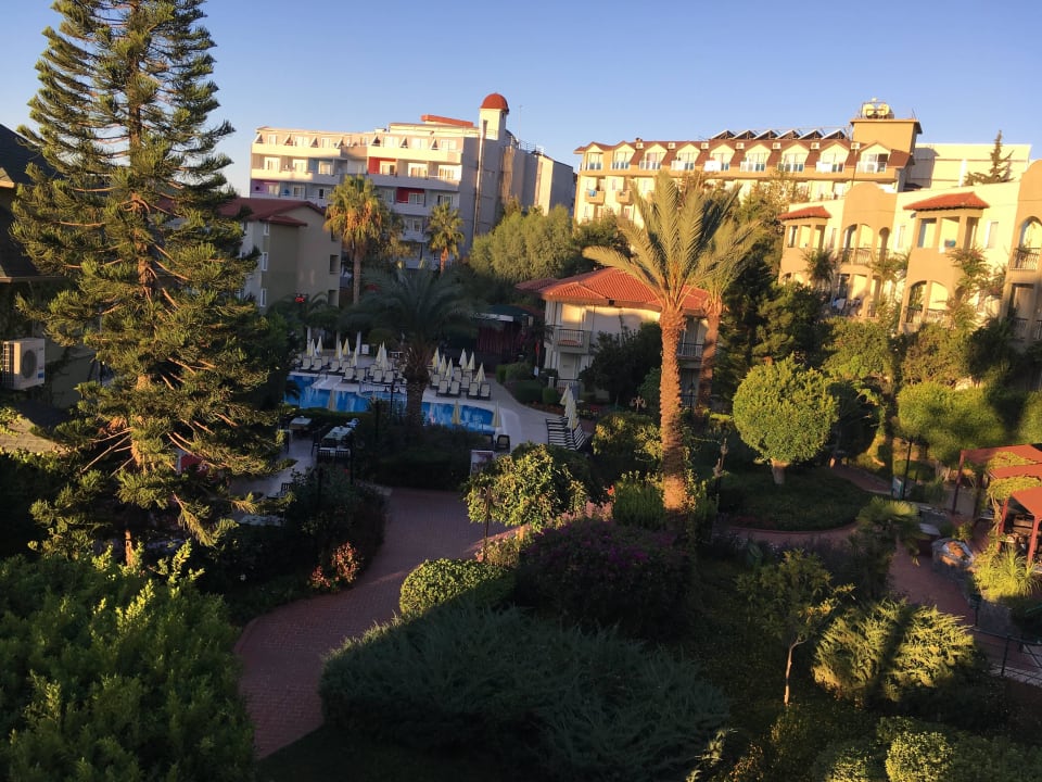 Ausblick aus derm 1er Block Hotel Gardenia Beach