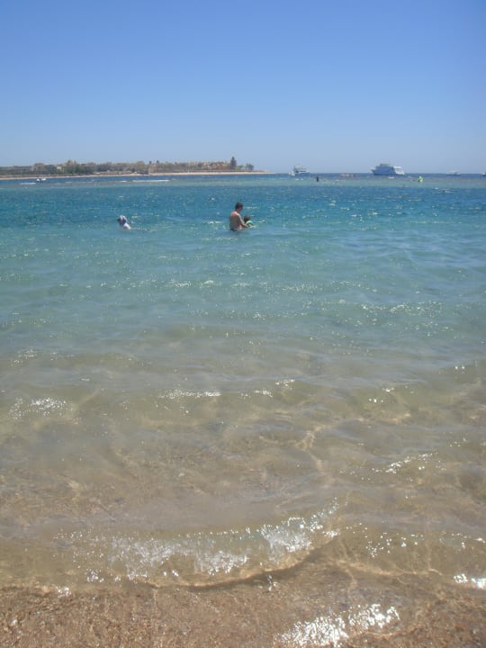 Sehr flacher Zugang zum Meer Jaz Makadi Oasis Resort