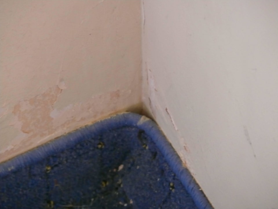 Ściana przy nieszczelnej rynnie Royal Park Hotel & Aqua park