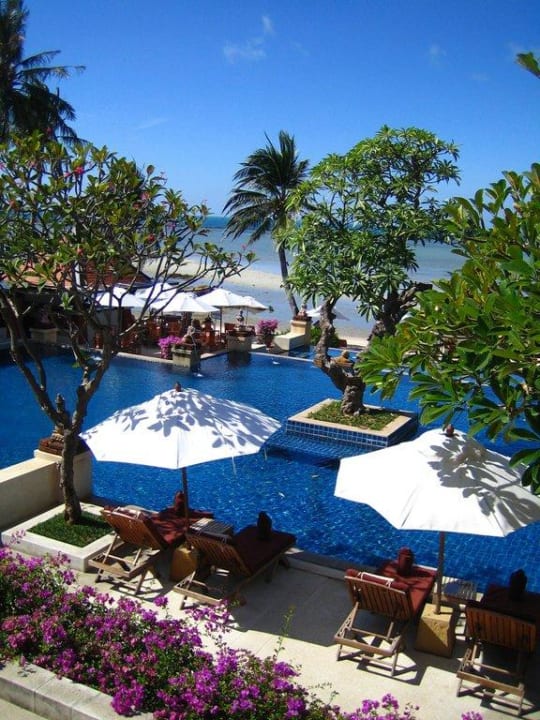Blick von der Villa auf den Pool Renaissance Koh Samui Resort & Spa