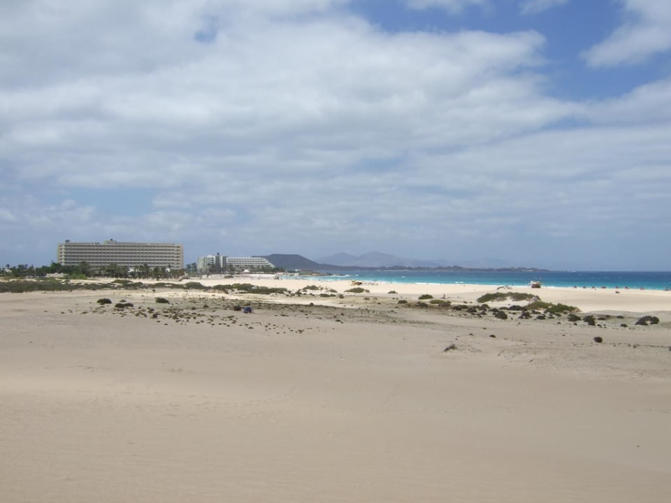 Dünen mit Blick auf das Hotel Hotel Riu Oliva Beach Resort