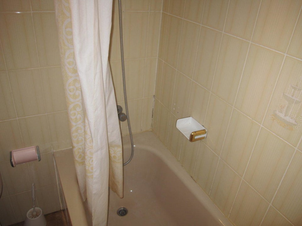 Dusche/ Bad mit Duschvorhang Bei Juan Playa Blanca