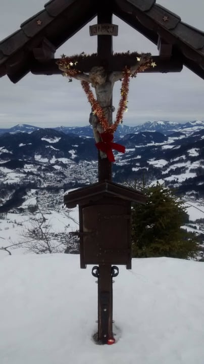 Gipfel vom Grühnstein aus der Wohnung zusehen. Ferienwohnung Hellerbach
