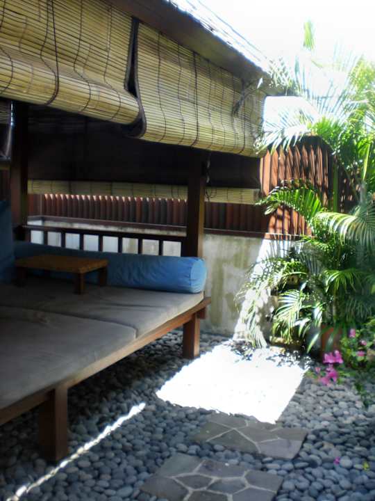 Day-Bed auf der oberen Terrasse Villa Vanilla