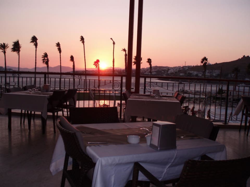 Blick vom Restaurant auf Meer Kefaluka Resort Bodrum