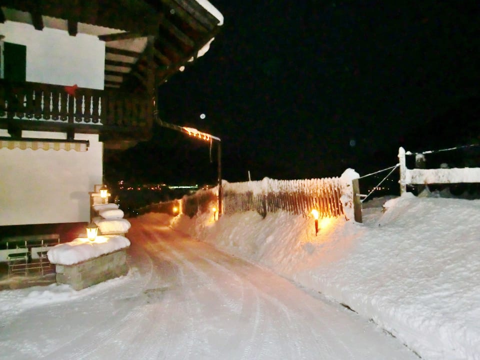 Im Winter am Abend Hotel Hausberg