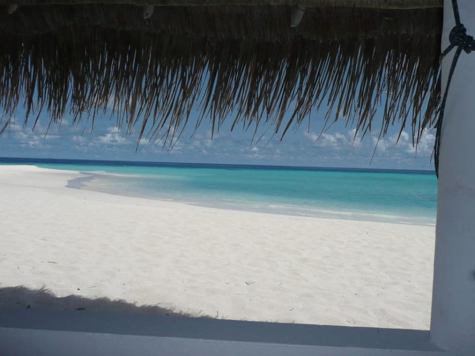 Blick von unserem Tisch im Restaurant Angaga Island Resort