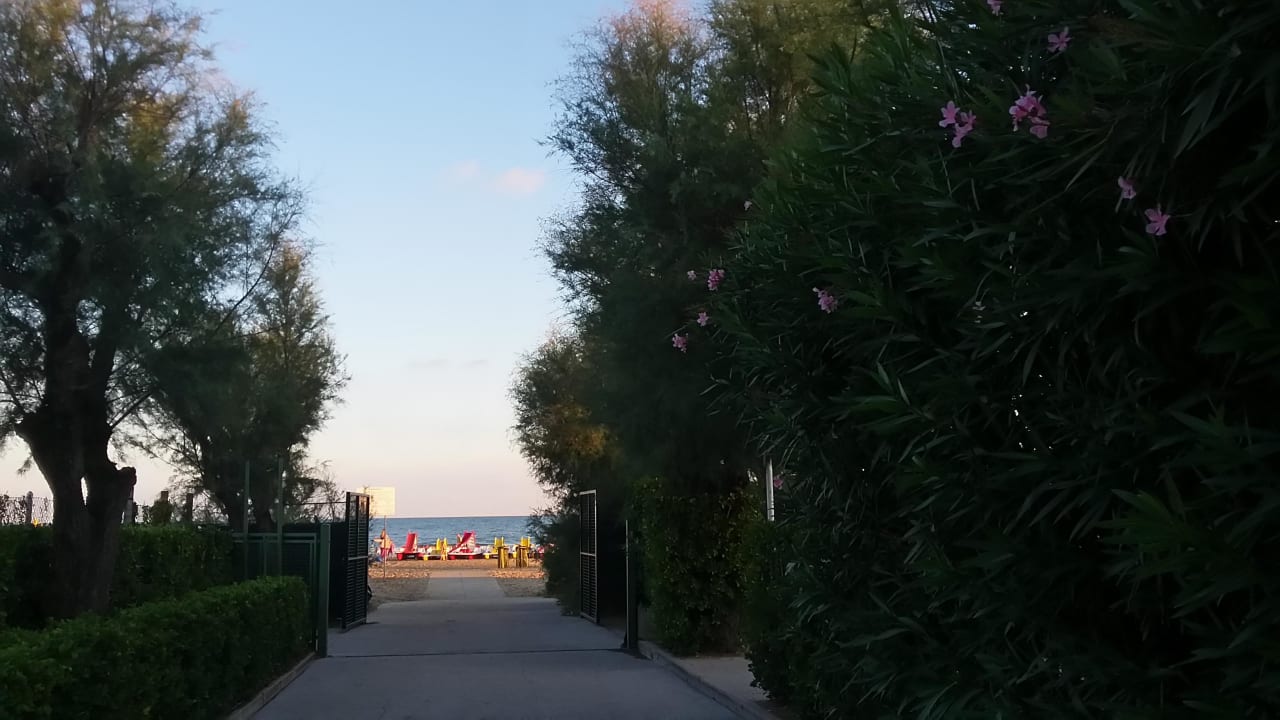 Der Weg zum am Campingplatz angrenzenden Strand Residence Village