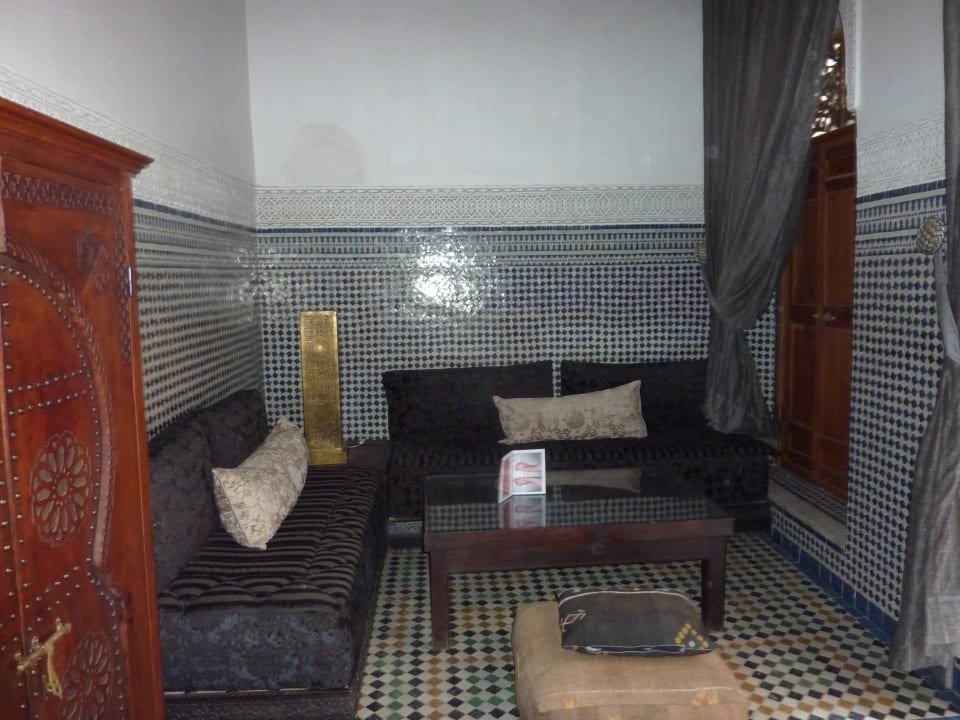 Salon in riad courtyard Riad Layla