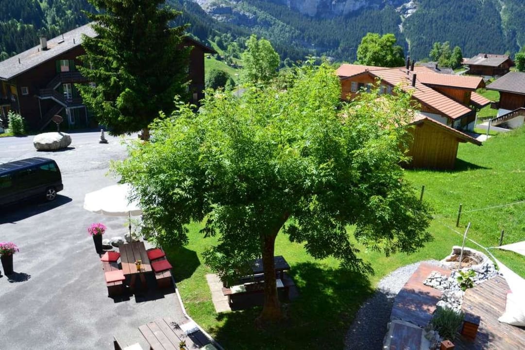 Blick ins Grüne Hotel Lauberhorn