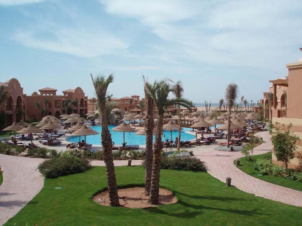 Blick vom Balkon Charmillion Gardens Aquapark