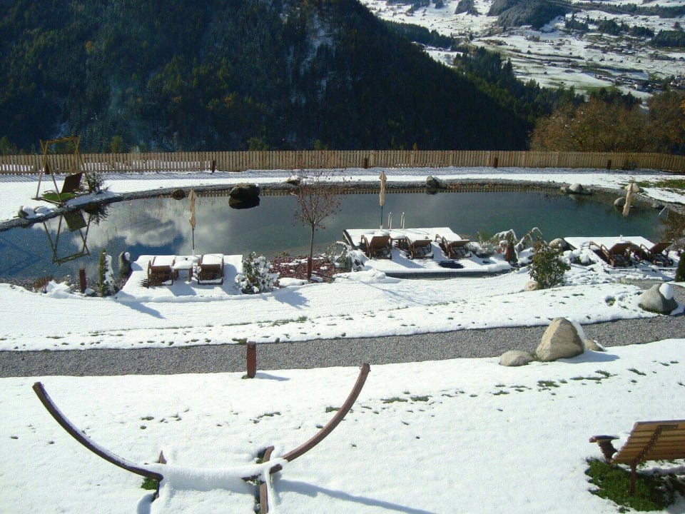 Teich im Winter Hotel Jerzner Hof