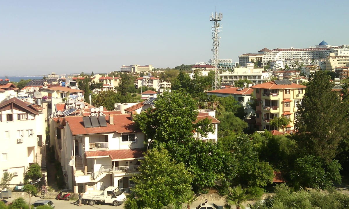 Ausblick vom Zimmer mit dem Muezzinturm Hotel Side Star Park
