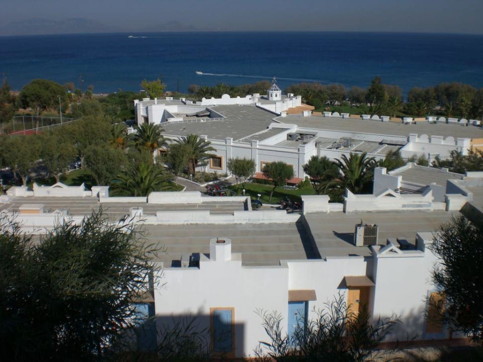 Blick vom Balkon auf Hotel Lagas Aegean Village
