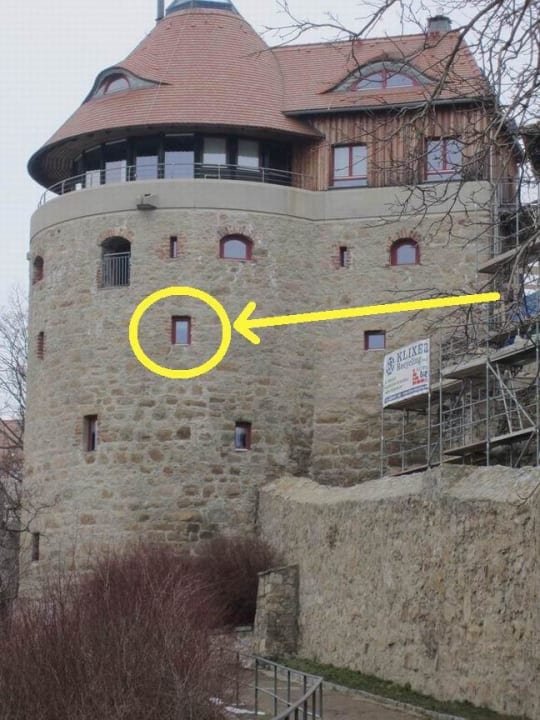 Fenster des Zimmers Hotel Schloss Schänke