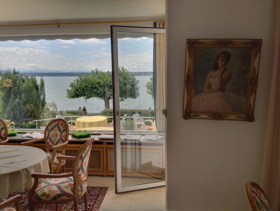 Frühstückszimmer, Terrasse und See Hotel Landhaus Messmer