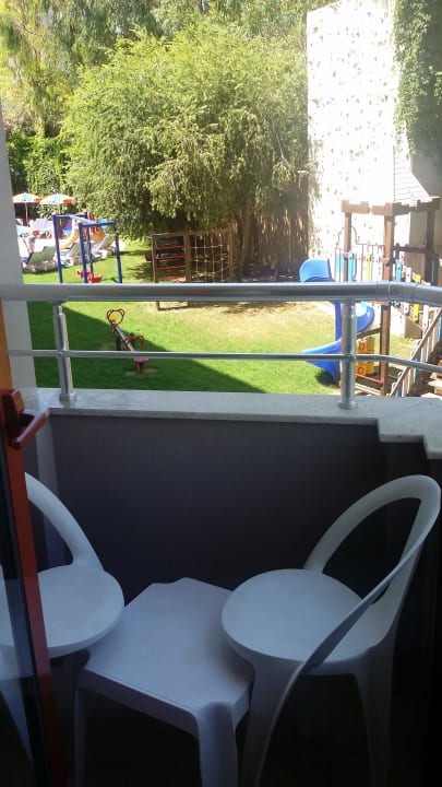 Balkon, Ausblick zum Kinderpool Monachus Hotel & Spa