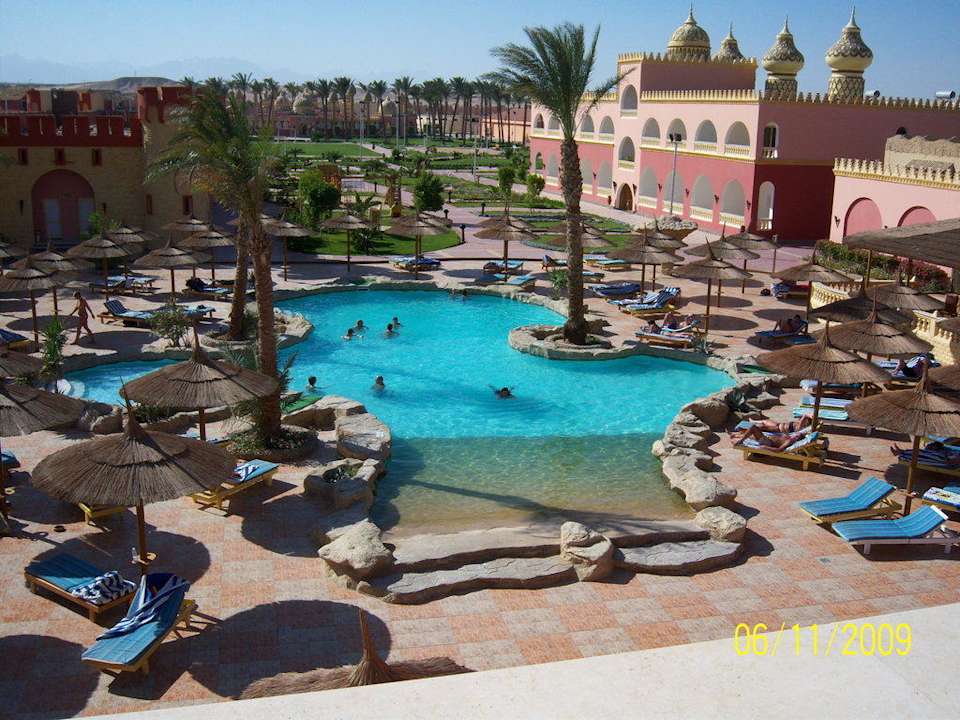 Ausblick vom Balkon Pickalbatros Alf Leila Wa Leila Resort - Neverland Hurghada
