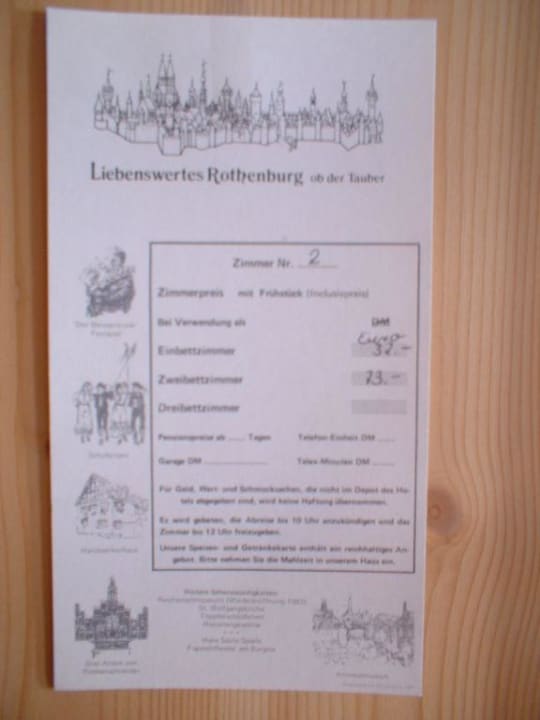 Preisliste – im Schrank Gasthof Butz