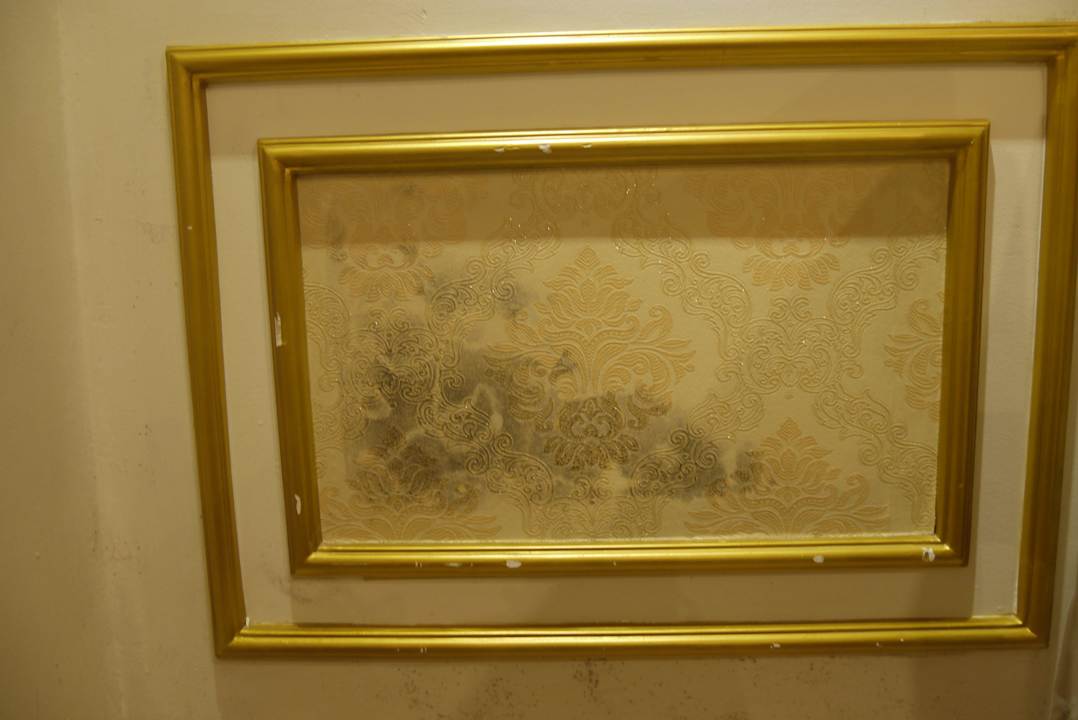 Heavy mould on tapestry Hotel Thaison Palace