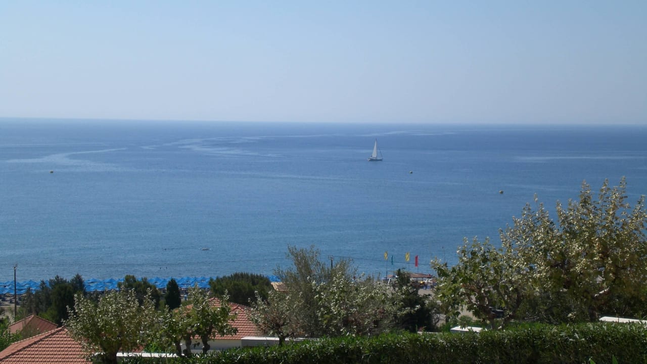 Aussicht von Bungalow-Terrasse Mitsis Rodos Village